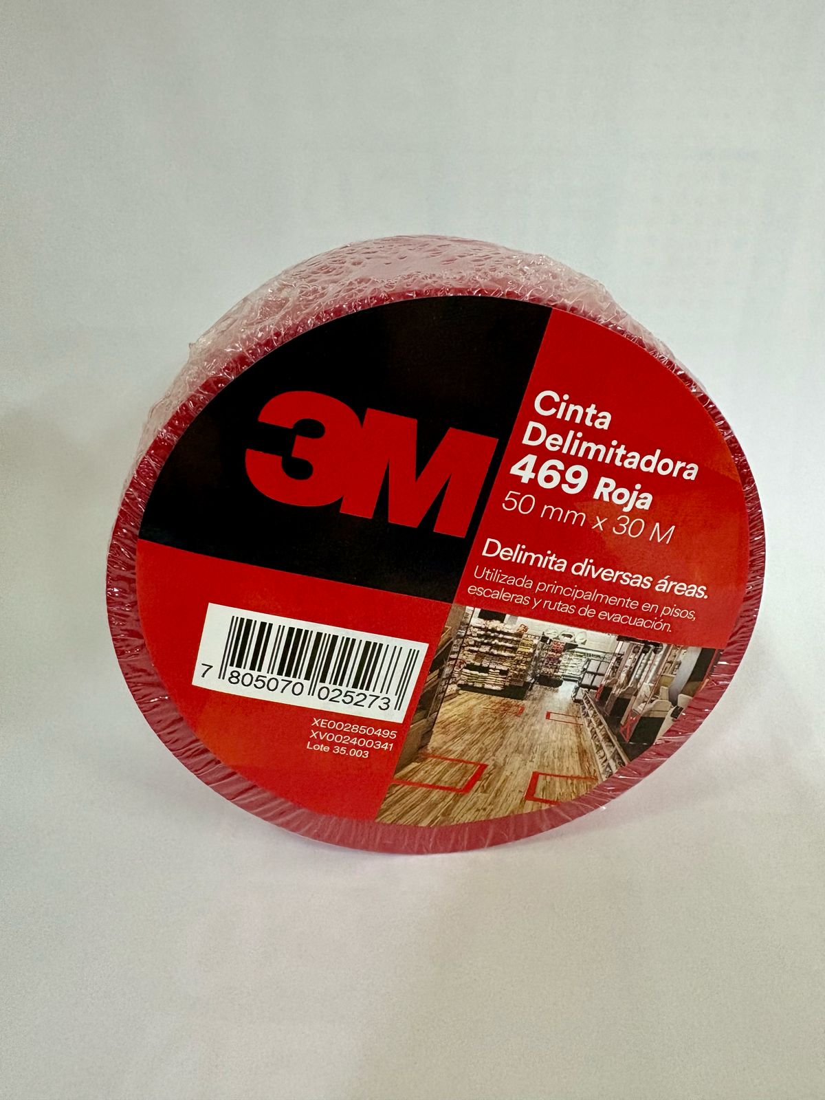 Cinta Delimitadora 3M 469 Roja 50mm x 30 mts.