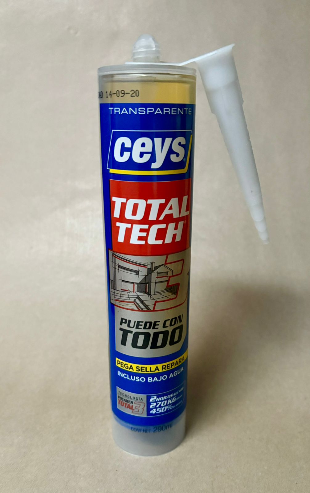 Sellador Ceys Total Tech Transparente 290 ml