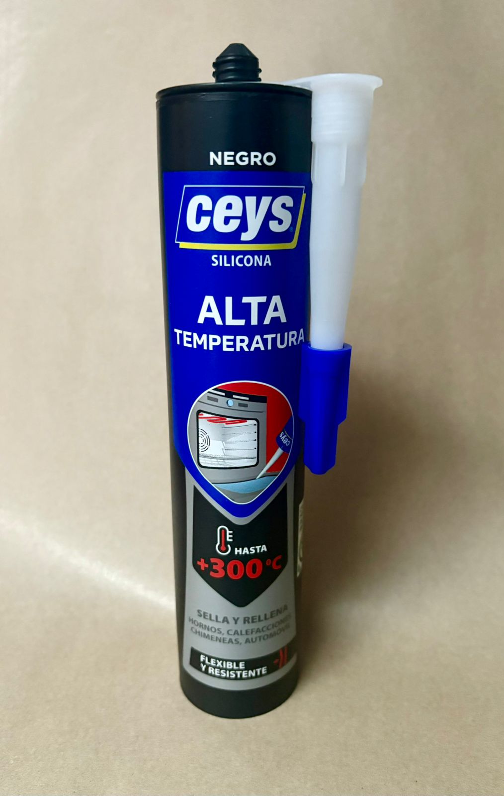 Silicona Alta Temperatura Ceys Negra 280 ml